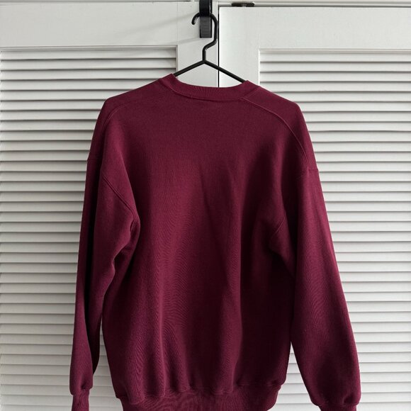 1980's Vintage Bootleg Champion Sweatshirt Maroon XL - Picture 4 of 7